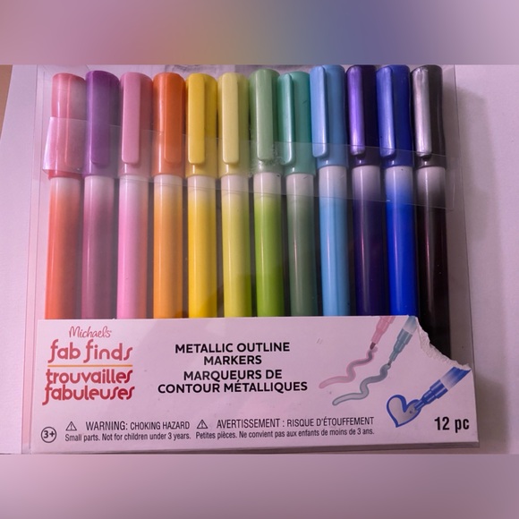 Metallic Outline Markers Set - Picture 1 of 1